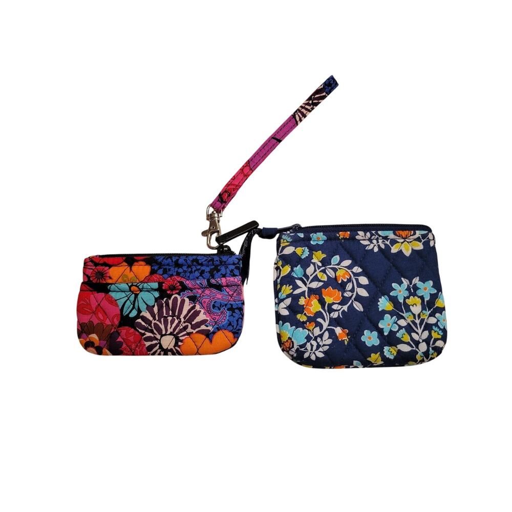 Vera Bradley Floral Wristlet And Pouch Wallet